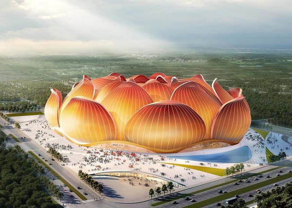 許家印跨界建筑設計，世界很大的鋼結構足球場開工